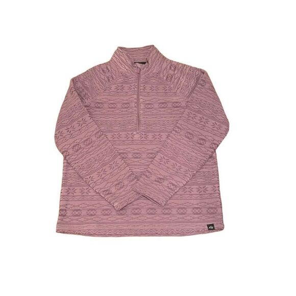 Eddie Bauer Girl’s Quarter Zip Light Pink/Purple Sweater - Picture 1 of 6